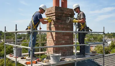 Portland, OR chimney repair for cracked mortar and weather damage on siding home exterior