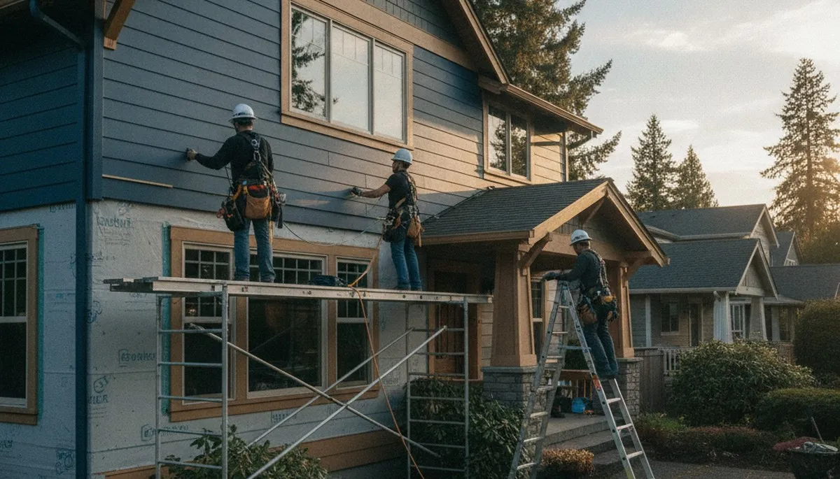 Vinyl siding installation in Portland, OR by a professional siding contractor
