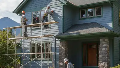 Vinyl siding installation in Portland, OR for a residential home exterior renovation