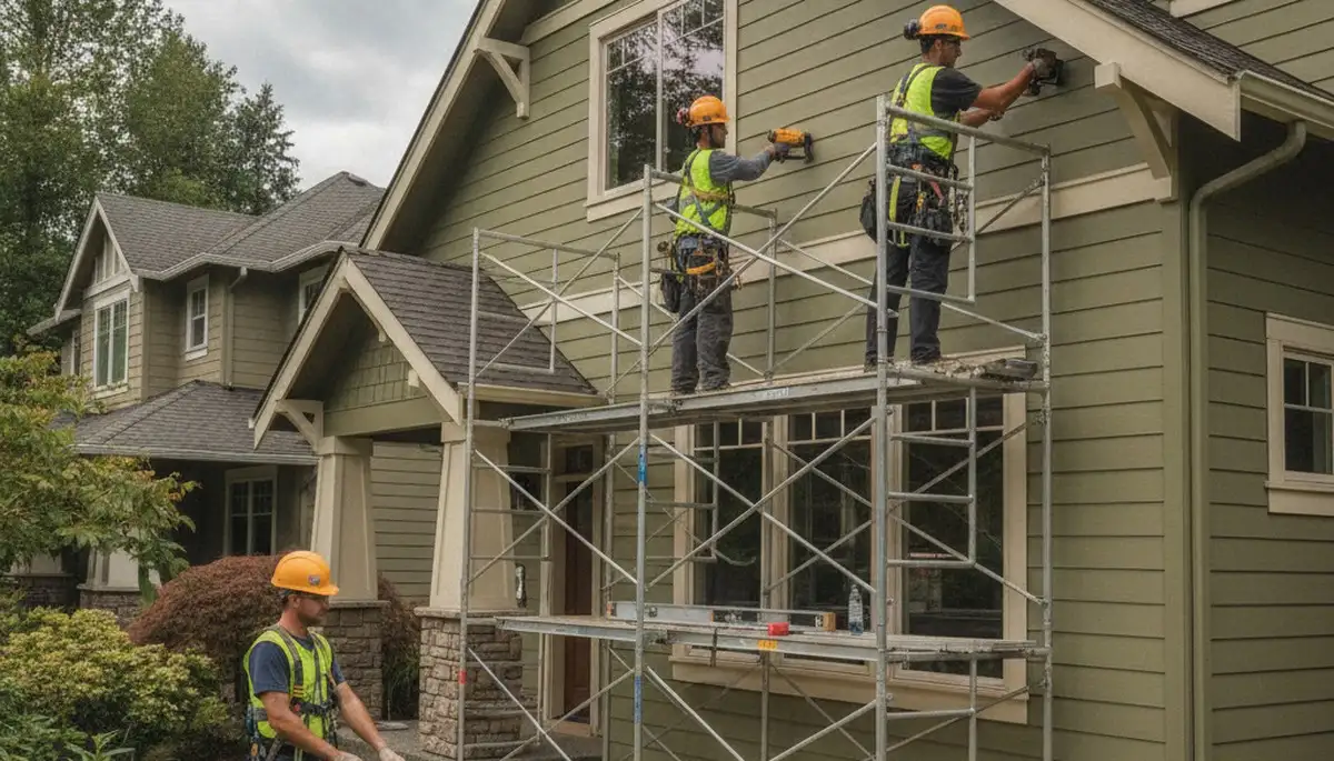 Vinyl siding installation for Portland, OR home by local siding contractor
