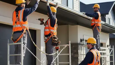 Seamless gutter installation in Portland, OR for home rain protection and water drainage