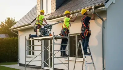 Seamless gutter installation in Portland, OR for siding and exterior home protection