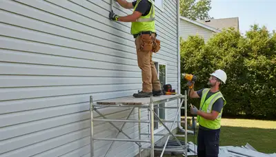 Vinyl siding repair in Portland, OR by FX Remodeling & Exteriors restoring damaged home siding