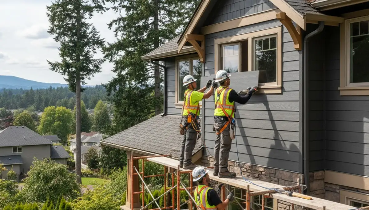 Portland, OR vinyl siding installation for residential exterior home improvement project